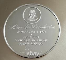 James Wyeth Solid Sterling Silver 8 Plate Along The Brandywine Limited Franklin