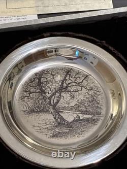 James Wyeth'Vintage Solid Sterling Silver Along the Brandywine' Plate 1972 8' James Wyeth'Vintage Solid Sterling Silver Along the Brandywine' Plate 1972 8'
