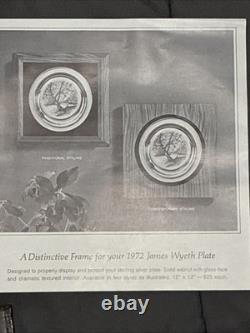 James Wyeth'Vintage Solid Sterling Silver Along the Brandywine' Plate 1972 8'