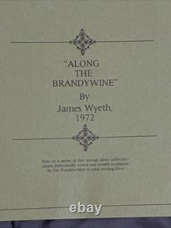 James Wyeth'Vintage Solid Sterling Silver Along the Brandywine' Plate 1972 8'