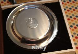 James Wyeth Winter Fox 1973 Solid Sterling Silver Franklin Mint Collectors Plate