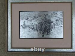 Jamie Wyeth Southwest Ranch Etched in Sterling Silver, the Franklin Mint 1978