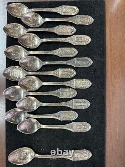 Jesus and the 12 Apostles Sterling Silver Spoons Franklin Mint Apostle Set