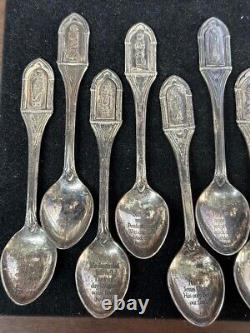 Jesus and the 12 Apostles Sterling Silver Spoons Franklin Mint Apostle Set