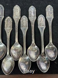 Jesus and the 12 Apostles Sterling Silver Spoons Franklin Mint Apostle Set