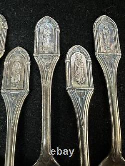 Jesus and the 12 Apostles Sterling Silver Spoons Franklin Mint Apostle Set