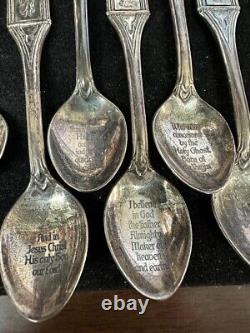 Jesus and the 12 Apostles Sterling Silver Spoons Franklin Mint Apostle Set