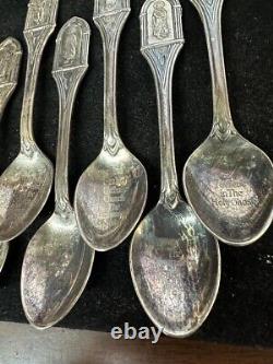 Jesus and the 12 Apostles Sterling Silver Spoons Franklin Mint Apostle Set