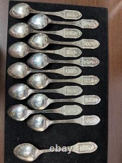 Jesus and the 12 Apostles Sterling Silver Spoons Franklin Mint Apostle Set