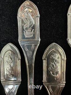 Jesus and the 12 Apostles Sterling Silver Spoons Franklin Mint Apostle Set