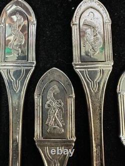 Jesus and the 12 Apostles Sterling Silver Spoons Franklin Mint Apostle Set