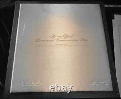 John Adams Bicentennial Plate 1974 Sterling Silver 24K Gold By Franklin Mint