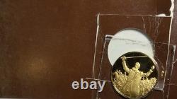 John Brown Kansas Medal. Proof DCAM Sterling Silver 24K Gold. Rare FM
