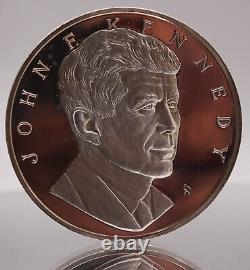 John F Kennedy Medal Franklin Mint 65g Sterling Silver Proof art bar round C2592