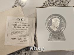 John F. Kennedy The Franklin Mint Sterling Silver Medal COA 1000 grains