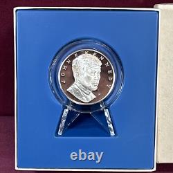 John F. Kennedy The Franklin Mint Sterling Silver Medal COA 1000 grains