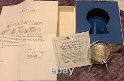 John F. Kennedy The Franklin Mint Sterling Silver Proof Medal 1000 Grains 65.2 g