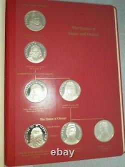 Kings & Queens of England Sterling Silver Medal Set 44 Pcs. From Franklin Mint