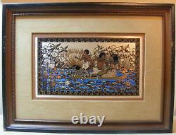 Kinuko Set of 2 Etchings for Franklin Mint, Egyptian Pictures, Sterling Silver