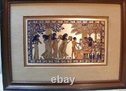 Kinuko Set of 2 Etchings for Franklin Mint, Egyptian Pictures, Sterling Silver