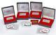 Lot Of 4 Franklin Mint 2oz Sterling Silver Christmas Ingots 1984-88 Withboxes/coas