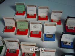 LOT of 16 Sterling Silver Ingots Franklin Mint Christmas and Fathers Day