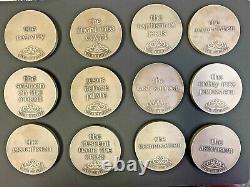 Life Of Jesus Christ Vita Christi Sterling Silver 12 Medal Set Weighs 55.8 Oz FM