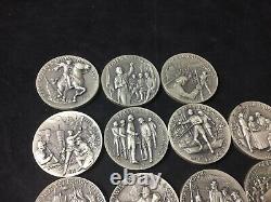 Longines Symphonette Great American Triumphs 18 Coin Sterling Silver Set