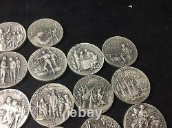 Longines Symphonette Great American Triumphs 18 Coin Sterling Silver Set