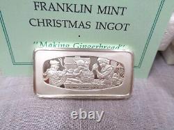 Lot/3 THE FRANKLIN MINT Sterling Silver 500 Ingots CHRISTMAS 1977, 1978, 1979