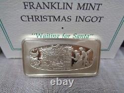 Lot/3 THE FRANKLIN MINT Sterling Silver 500 Ingots CHRISTMAS 1977, 1978, 1979