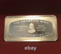 Lot 7 Christmas Franklin Mint 500 Grains Solid Sterling Silver Presentation Case