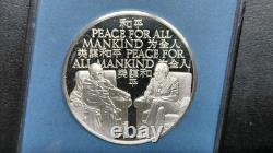 Lot Of 2 China Coins & A Sterling Silver Franklin Mint Journey For Peace Medal