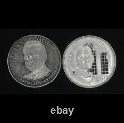 Lot Of 2 Sterling Silver. 925 Rounds 57.7 Grams Proof Richard Stockton OK State