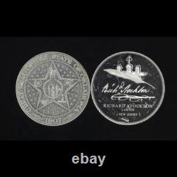 Lot Of 2 Sterling Silver. 925 Rounds 57.7 Grams Proof Richard Stockton OK State