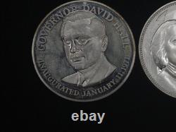 Lot Of 2 Sterling Silver. 925 Rounds 57.7 Grams Proof Richard Stockton OK State