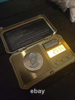 Lot Of 2 Sterling Silver. 925 Rounds 57.7 Grams Proof Richard Stockton OK State