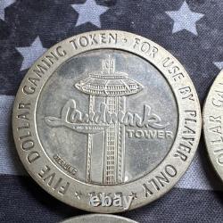 Lot Of 7 Sterling Silver Gaming tokens by Franklin Mint