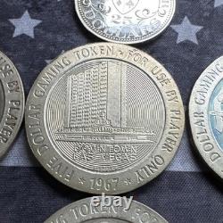 Lot Of 7 Sterling Silver Gaming tokens by Franklin Mint