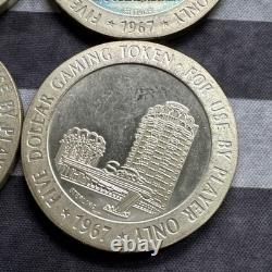Lot Of 7 Sterling Silver Gaming tokens by Franklin Mint
