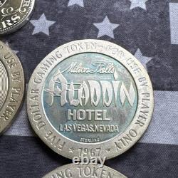Lot Of 7 Sterling Silver Gaming tokens by Franklin Mint