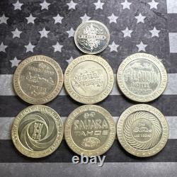 Lot Of 7 Sterling Silver Gaming tokens by Franklin Mint