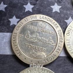 Lot Of 7 Sterling Silver Gaming tokens by Franklin Mint