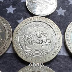Lot Of 7 Sterling Silver Gaming tokens by Franklin Mint