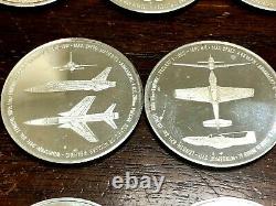 Lot Of Ten (10) Sterling Silver United States Army Air Navy Medal Coins