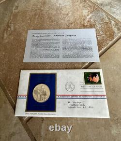Lot of 1973 Postmasters of America Sterling Silver Commemorative Medal Envelope