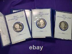 Lot of 3 Bicentennial 2-Ounce Sterling Silver Medals, Queen Elizabeth