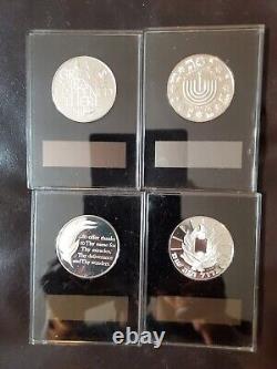 Lot of 4 Coins Limited Edition Sterling Silver Proof The Franklin Mint