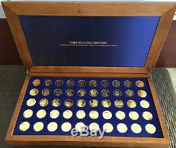Lot of (50) The Founding Fathers Limited Edition 24k on Sterling Silver Medal