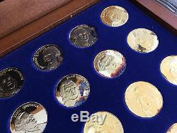Lot of (50) The Founding Fathers Limited Edition 24k on Sterling Silver Medal